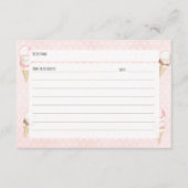 Ice Cream en Polka Dots Roze Recept Kaart (Voorkant)