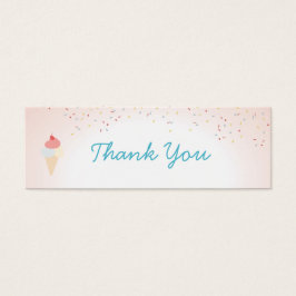 Ice Cream en Popsicle Zomerfeest Bedankt label Mini Visitekaartjes