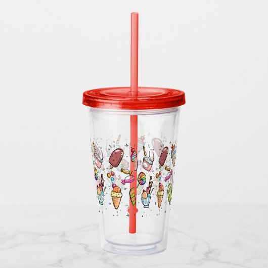 Ice Cream en Snoep Acryl Drinkbeker (Rechts)