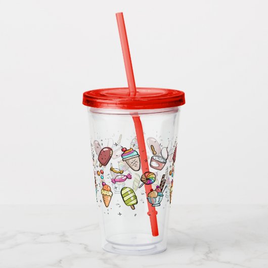 Ice Cream en Snoep Acryl Drinkbeker (Links)