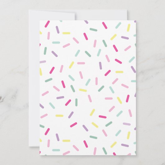 Ice Cream en Sprinkles Birthday Kaart (Achterkant)