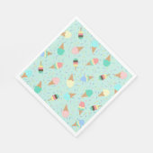 Ice Cream en Sprinkles Sweet Birthday Party Green Servet (Hoek)