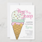 Ice Cream Event Celebration Bewerkbare Ice Cream S Kaart (Voorkant)