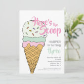 Ice Cream Event Celebration Bewerkbare Ice Cream S Kaart (Staand voorkant)