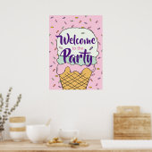Ice Cream Event Celebration Ice Cream the Social Poster (Keuken)