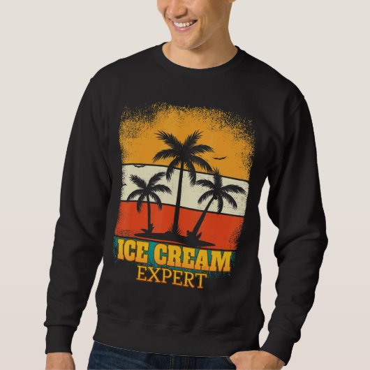 Ice Cream Expert Sarcastisch Trui (Voorkant)