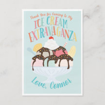 Ice Cream Extravaganza Verjaardagsfeest Dank u