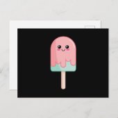 Ice Cream Face Kawaii Food Art Briefkaart (Voorkant / Achterkant)
