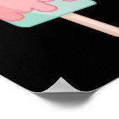 Ice Cream Face Kawaii Food Art Poster (Hoek)