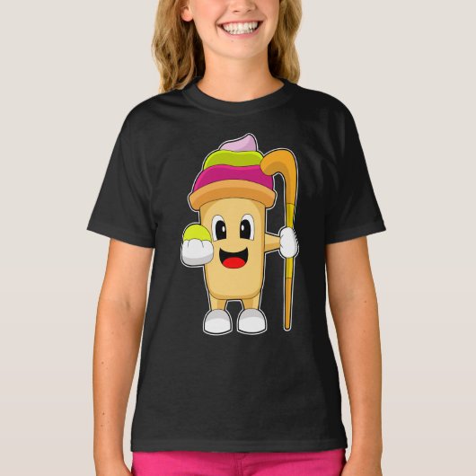 Ice cream Field hockey stok T-shirt (Voorkant)