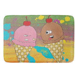 Ice Cream Fight Bath Mat