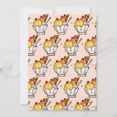 Ice Cream First Birthday Uitnodiging (Achterkant)