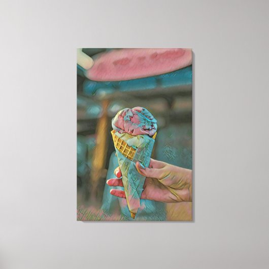 Ice cream flavor canvas afdruk (Voorkant)