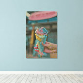 Ice cream flavor canvas afdruk (Insitu (Houten vloer))