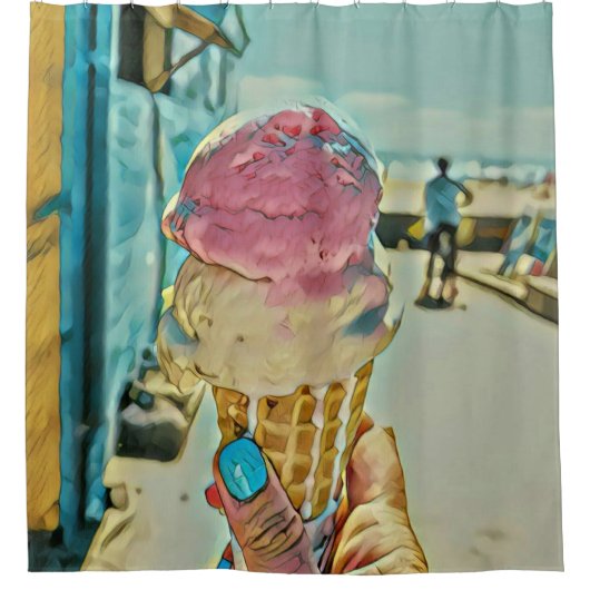 Ice cream flavor douchegordijn (Voorkant)