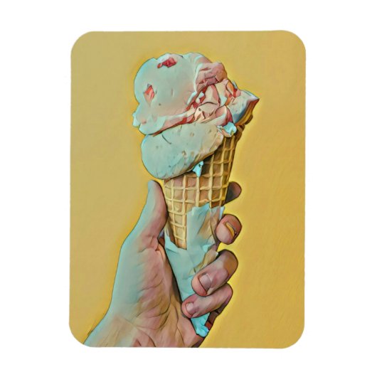 Ice cream flavor magneet (Verticaal)