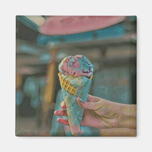 Ice cream flavor magneet (Voorkant)