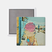 Ice cream flavor magneet (Voorkant / Achterkant)