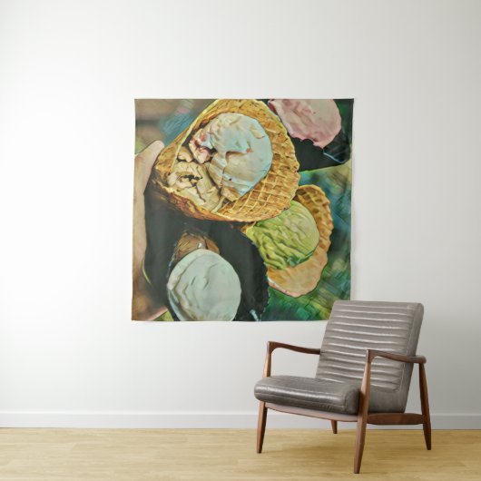 Ice cream flavor wandkleed (In Situ (horizontaal))