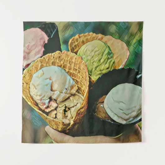 Ice cream flavor wandkleed (Voorkant)