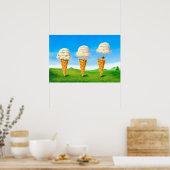 Ice Cream Float - Hete Luchtballon Grappig Schilde Poster (Keuken)