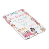 Ice Cream & Floral Verjaardag Uitnodiging Magneet (Rechterzijde)