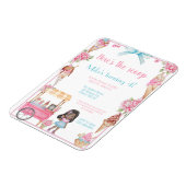 Ice Cream & Floral Verjaardag Uitnodiging Magneet (Linkerzijde)