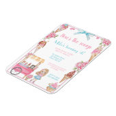 Ice Cream & Floral Verjaardag Uitnodiging Magneet (Linkerzijde)