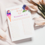 Ice Cream Floral Vrijgezellenfeest Game<br><div class="desc">Deze unieke Ice Cream-Waterverf die ik zelf heb geschilderd in de moderne Azur Blue, Vanilla Cream, Peach, Burgundy, Viva Magenta en Blush Pink-kleuren, perfect voor je leuke en schitterende selebratie met vrienden "Ze is opgevoed" Vrijgezellenfeest. Andere overeenkomende objecten voor je partij zijn beschikbaar in het collectie van mijn PatternDigitPics "Ice...</div>