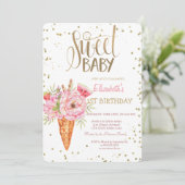 Ice Cream Flowers Fruit Diamonds Birthday Kaart (Staand voorkant)