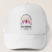 Ice cream Food is mijn Love Language Trucker Pet (Voorkant)