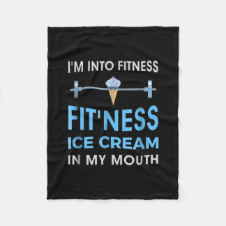 Ice Cream Foodie Ness Gym Gifts Mannen Vrouwen Fleece Deken