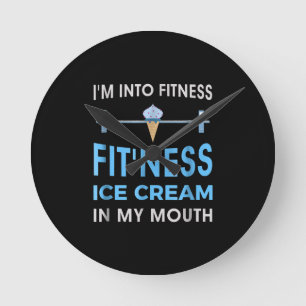 Ice Cream Foodie Ness Gym Gifts Mannen Vrouwen Ronde Klok