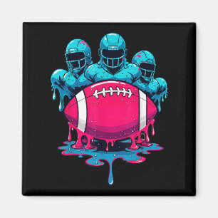 Ice Cream Football Linemen Drip Graphic Funny Game Magneet