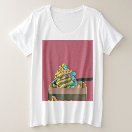 Ice cream for kids grote maat t-shirt (Design voorkant)