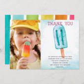 Ice Cream Foto Verjaardag Bedankkaart (Voorkant / Achterkant)