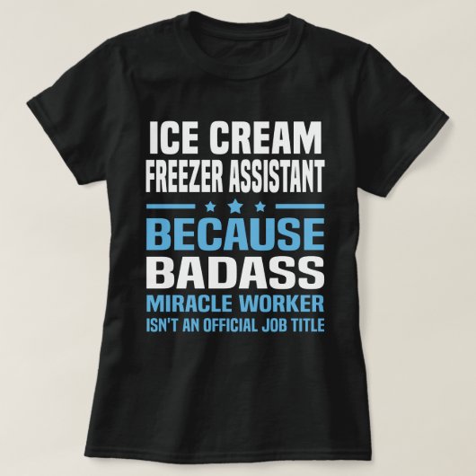 Ice Cream Freezer Assistant T-shirt (Design voorkant)