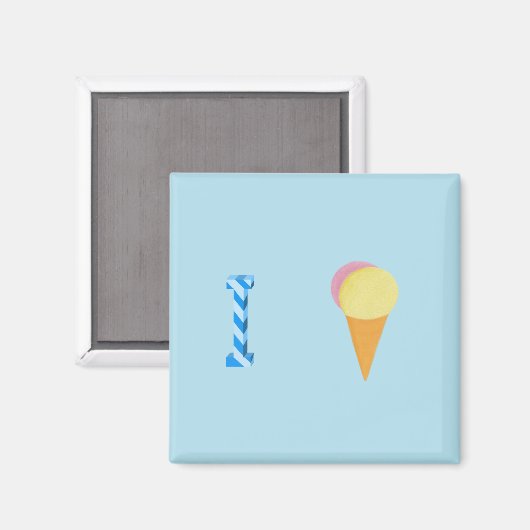Ice Cream Fridge Magnet (Voorkant / Achterkant)