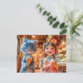 Ice Cream Fun op de Lantern Market Feestdagenkaart (Staand voorkant)