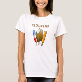 Ice Cream & Fun Verjaardag T-shirt
