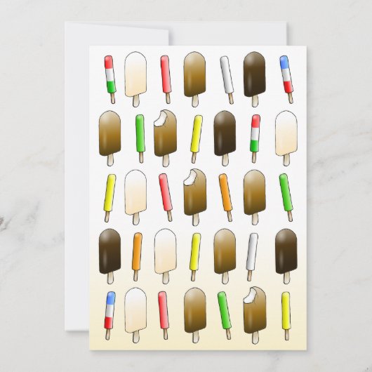 Ice Cream & Fun verjaardagsuitnodiging Kaart (Achterkant)