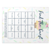 Ice Cream Gast Bingo Douche Spelpakket Notitieblok (Voorkant)