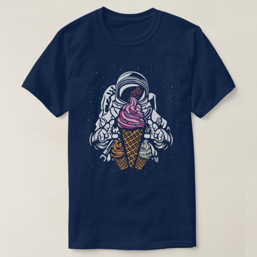 Ice Cream Gelato Future Astronaut Fan Popsicle T-shirt (Design voorkant)