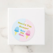 Ice Cream Gender onthullen Bedankjes Labels (In situ)