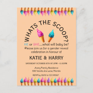Ice Cream Gender onthullen Briefkaart