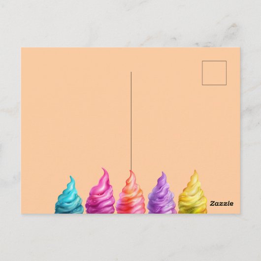 Ice Cream Gender onthullen Briefkaart (Achterkant)