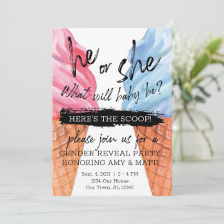 Ice Cream Gender onthullen Kaart