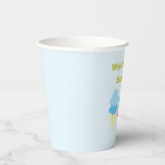 Ice Cream Gender onthullen Papieren Bekers (Rechts)