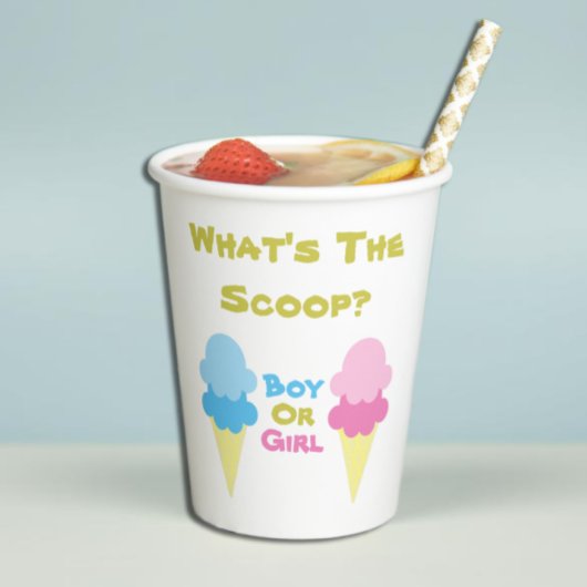 Ice Cream Gender onthullen Papieren Bekers