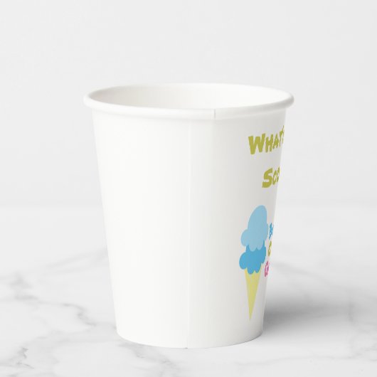 Ice Cream Gender onthullen Papieren Bekers (Rechts)